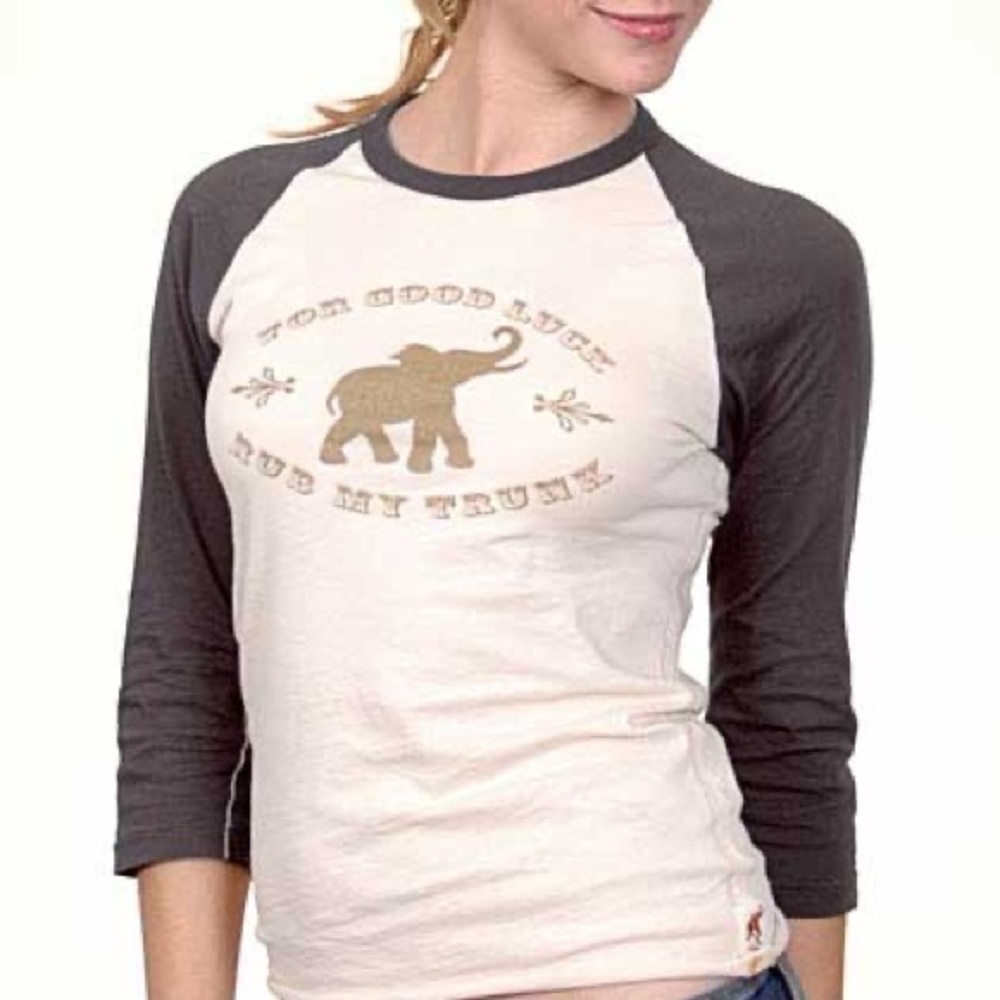 ISO Trunk Ltd elephant long sleeve tee aso Jessica Simpson